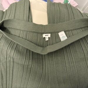 aerie Ribbed Scoop Neck Tank Top - Sage Green